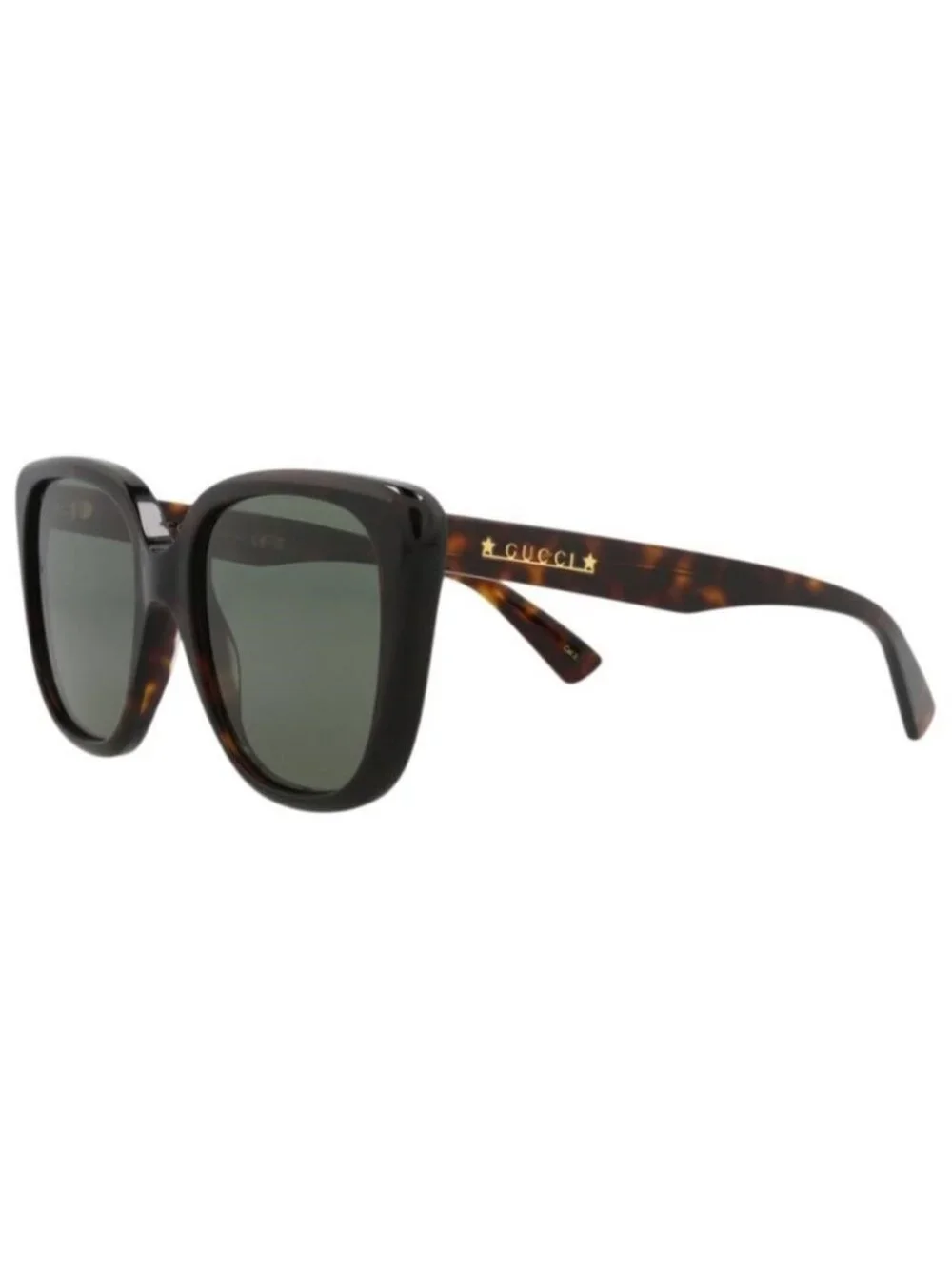 New Gucci Womens Cat Eye Havana Havana Green Fashion Designer Sunglasses